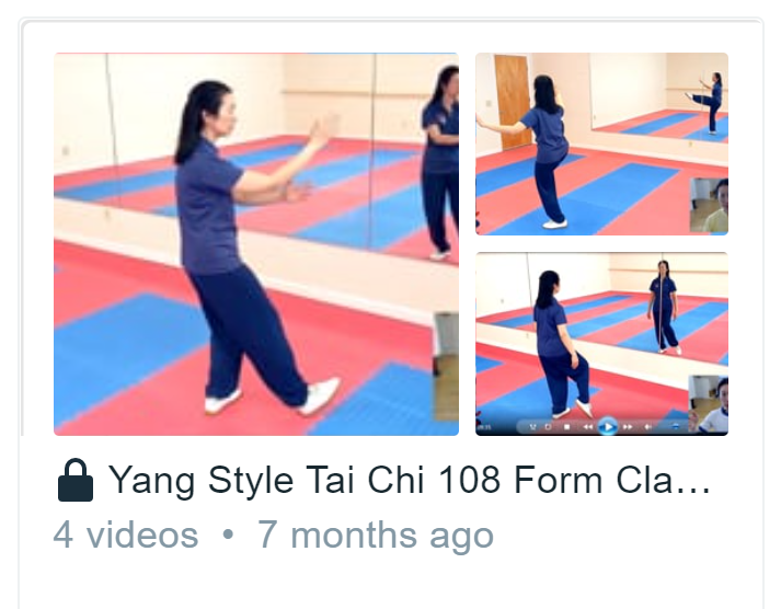 Free Yang Tai Chi 108 Form online classes